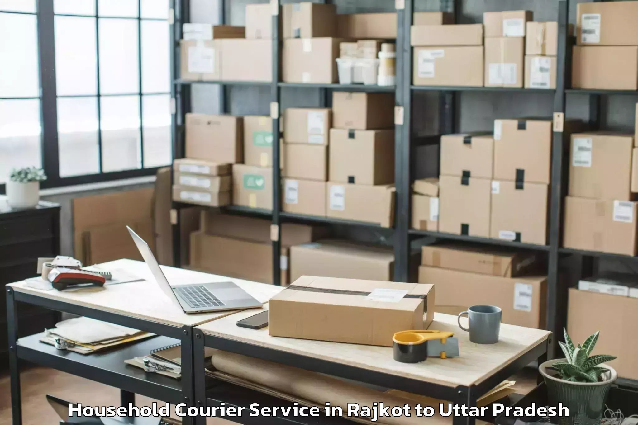 Get Rajkot to Faizabad Household Courier